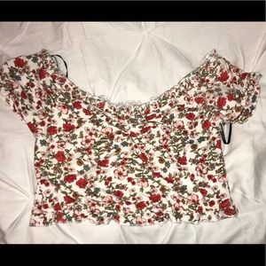 Off the shoulder crop top